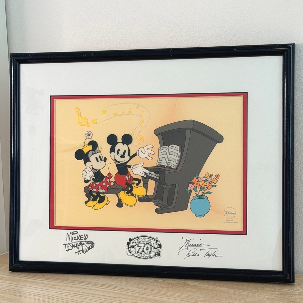 Disney Music to My Ears Mickey‎ Minnie 70th Anniversary Sericel Limited Ed COA